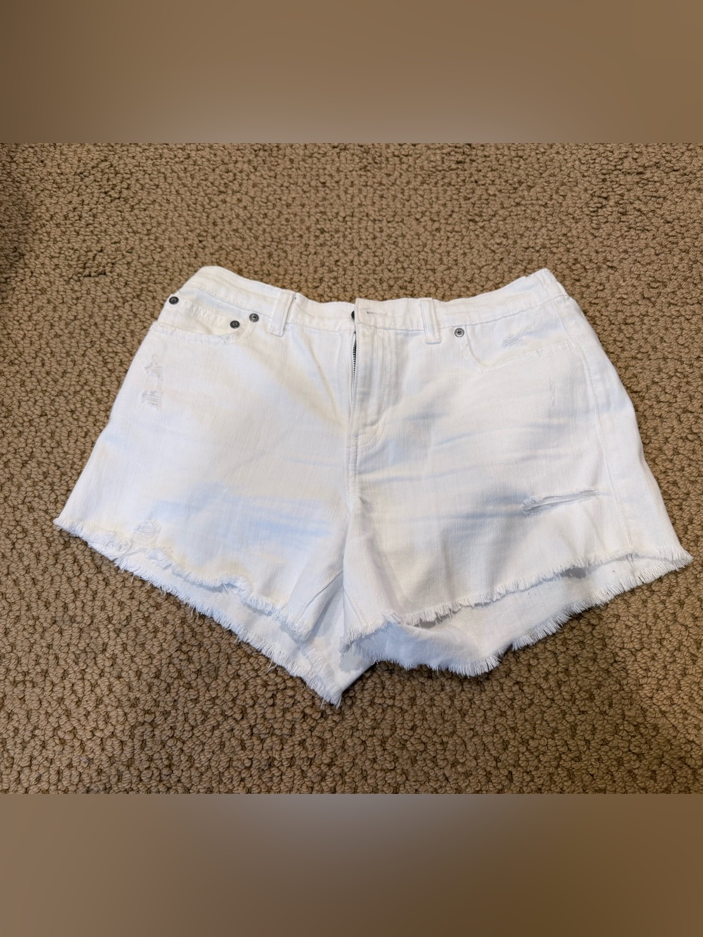 aerie White Daydream denim short
